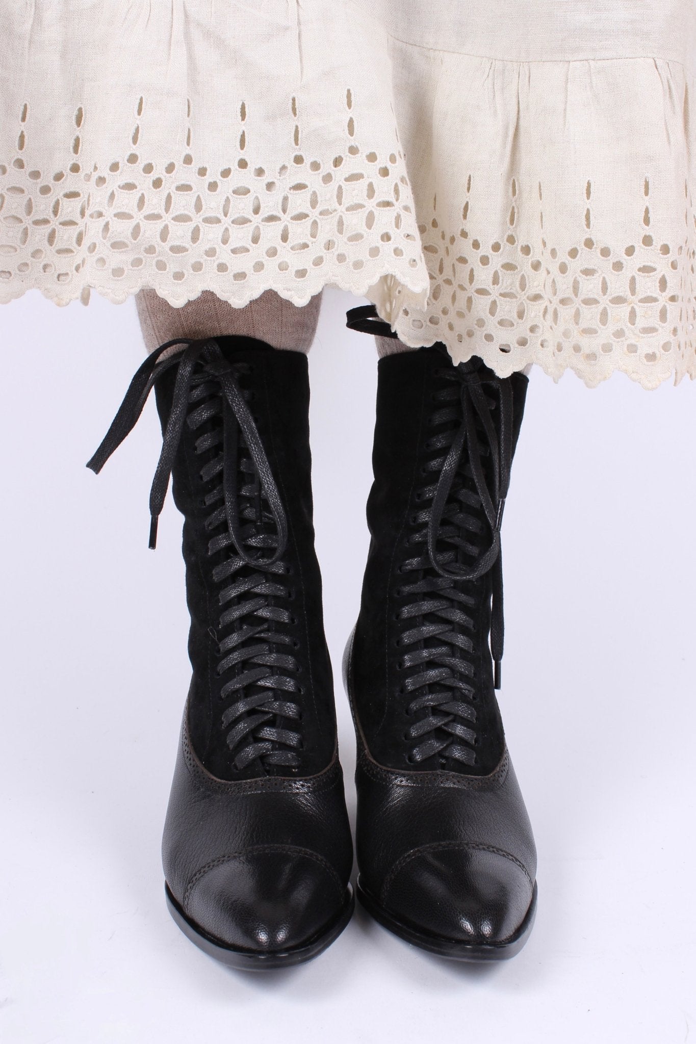1900s Edwardian Style Boots - black - Victoria