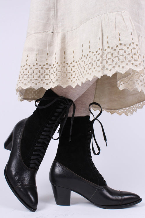 1900s Edwardian Style Boots - black - Victoria