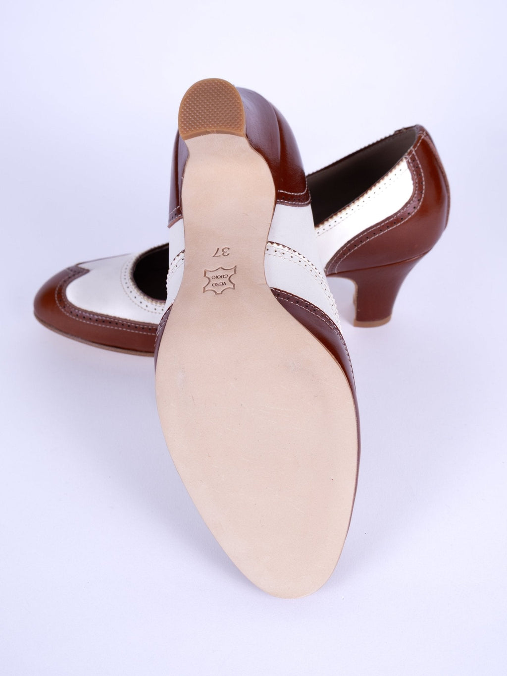 1920s Classic Everyday Pumps - Cream - Frances
