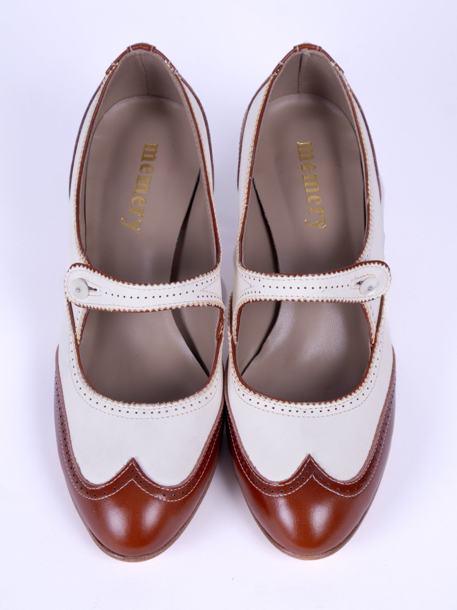 1920s Classic Everyday Pumps - Cream - Frances
