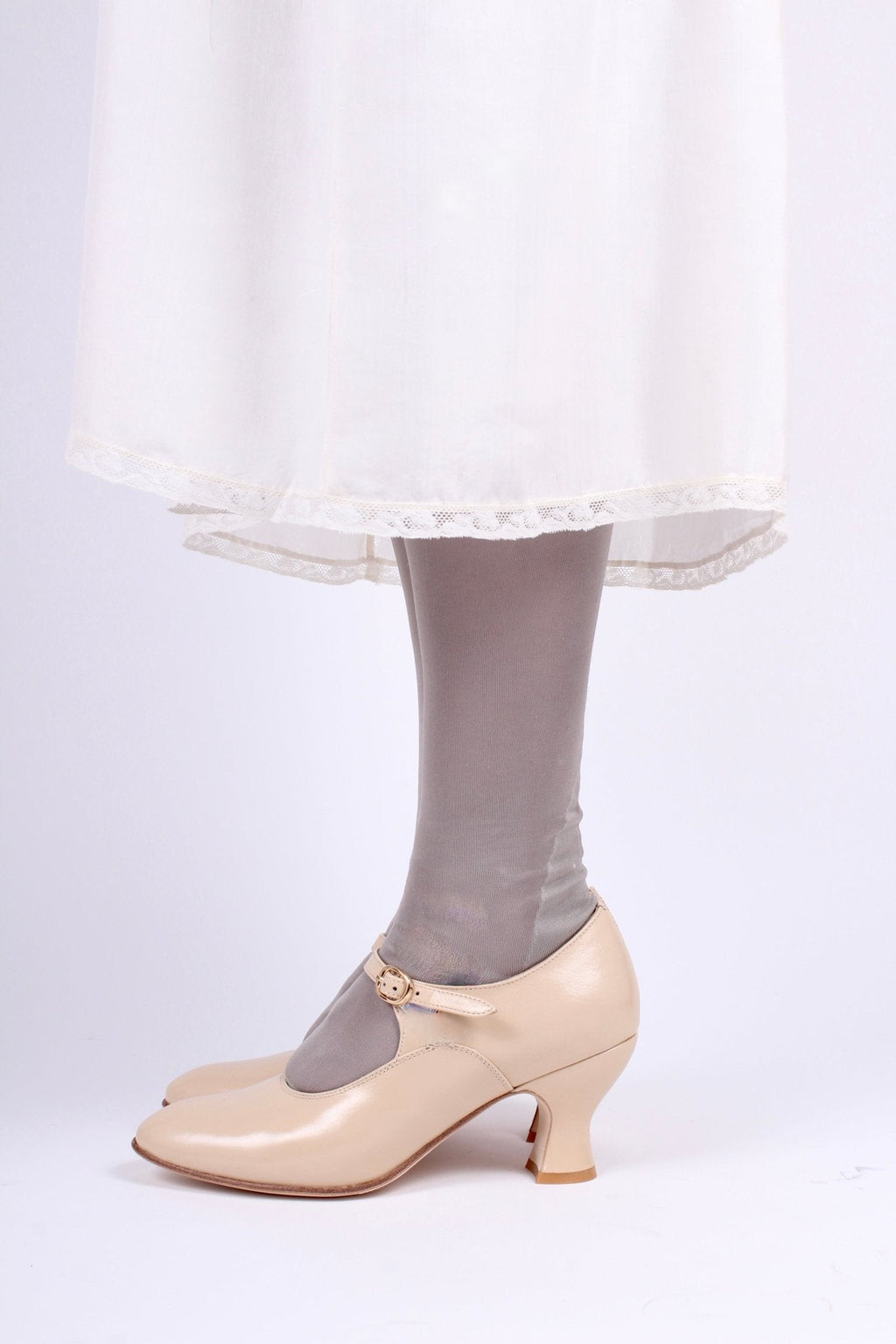 1920's inspired Mary Jane pumps - Cream - Yvonne