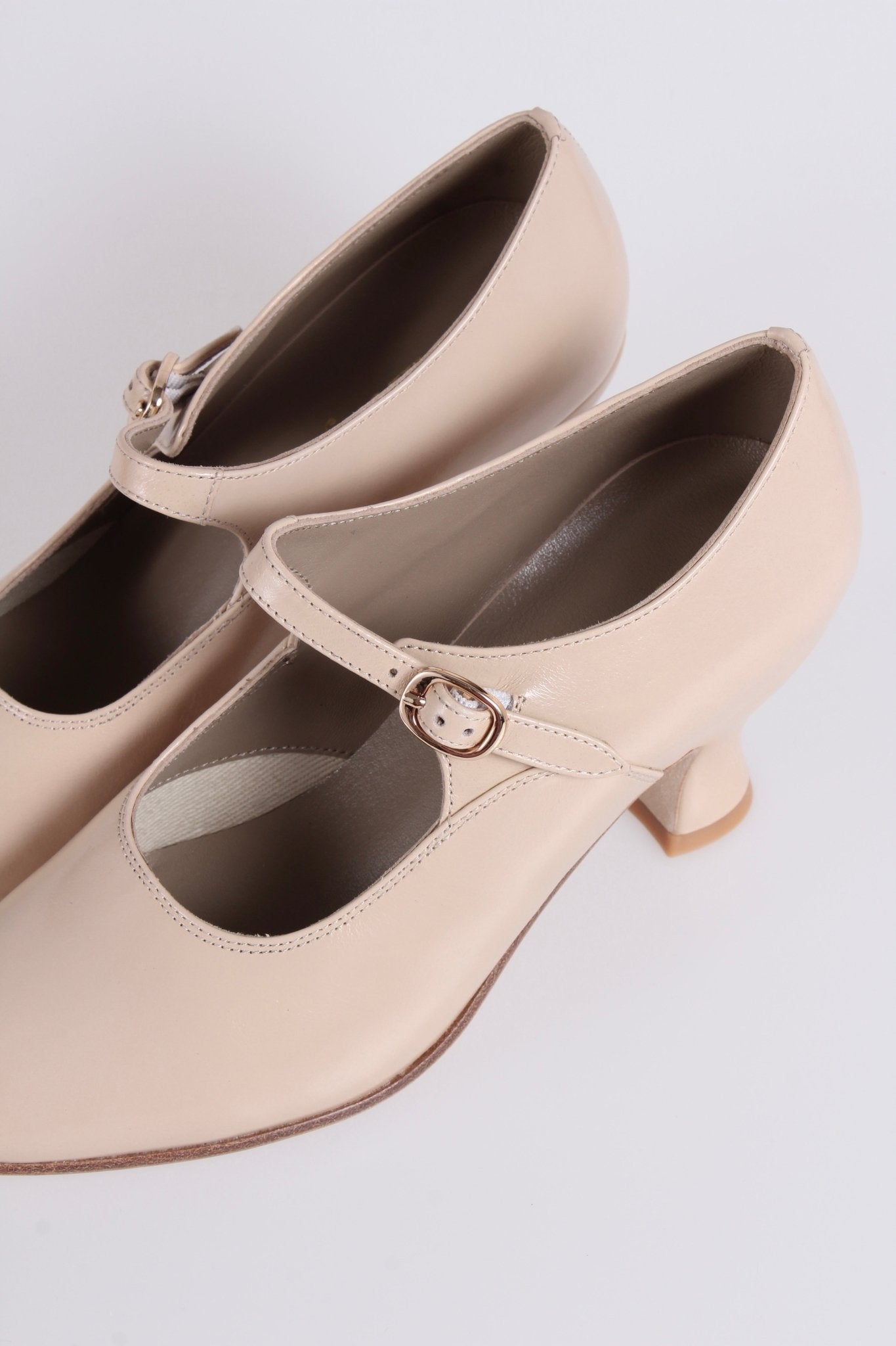 1920's inspired Mary Jane pumps - Cream - Yvonne