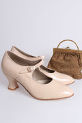 1920's inspired Mary Jane pumps - Cream - Yvonne