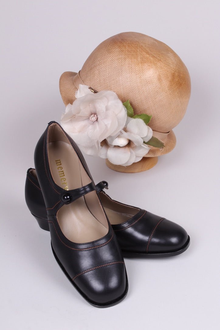 1920s everyday shoe - Black - Ruby