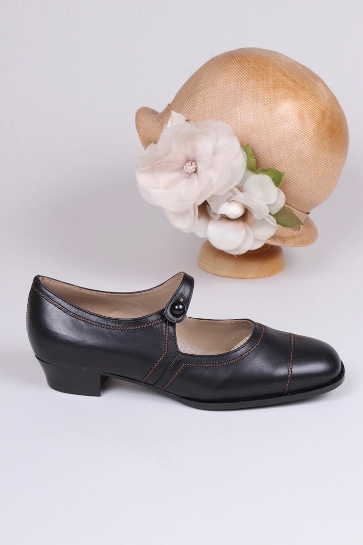 1920s everyday shoe - Black - Ruby