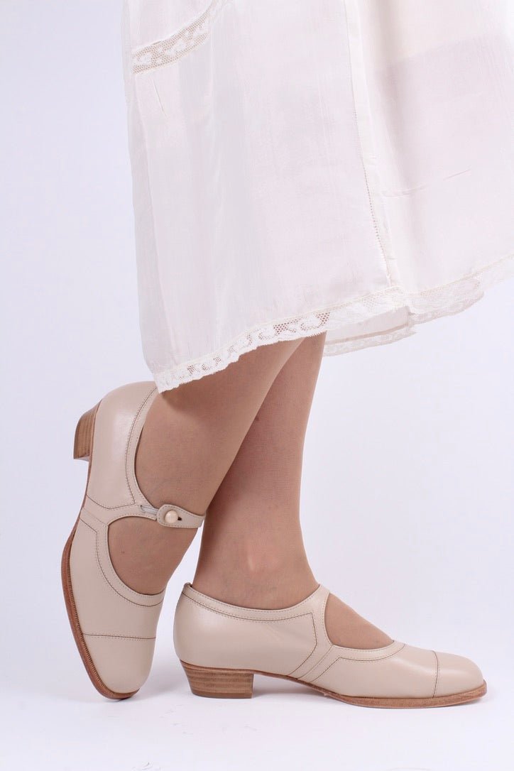 1920s everyday shoe - Cream - Ruby