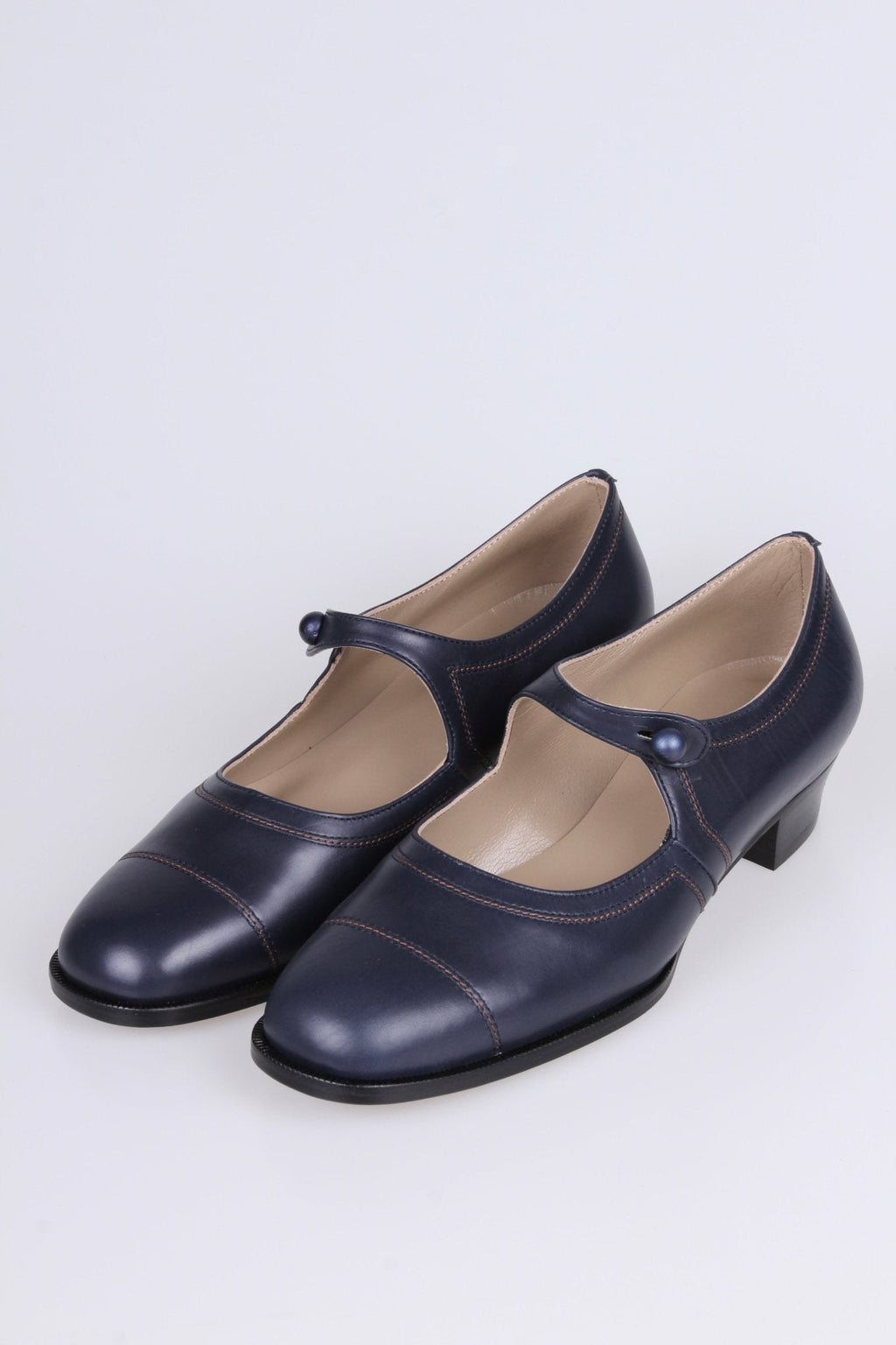 1920s everyday shoe - Navy Blue - Ruby