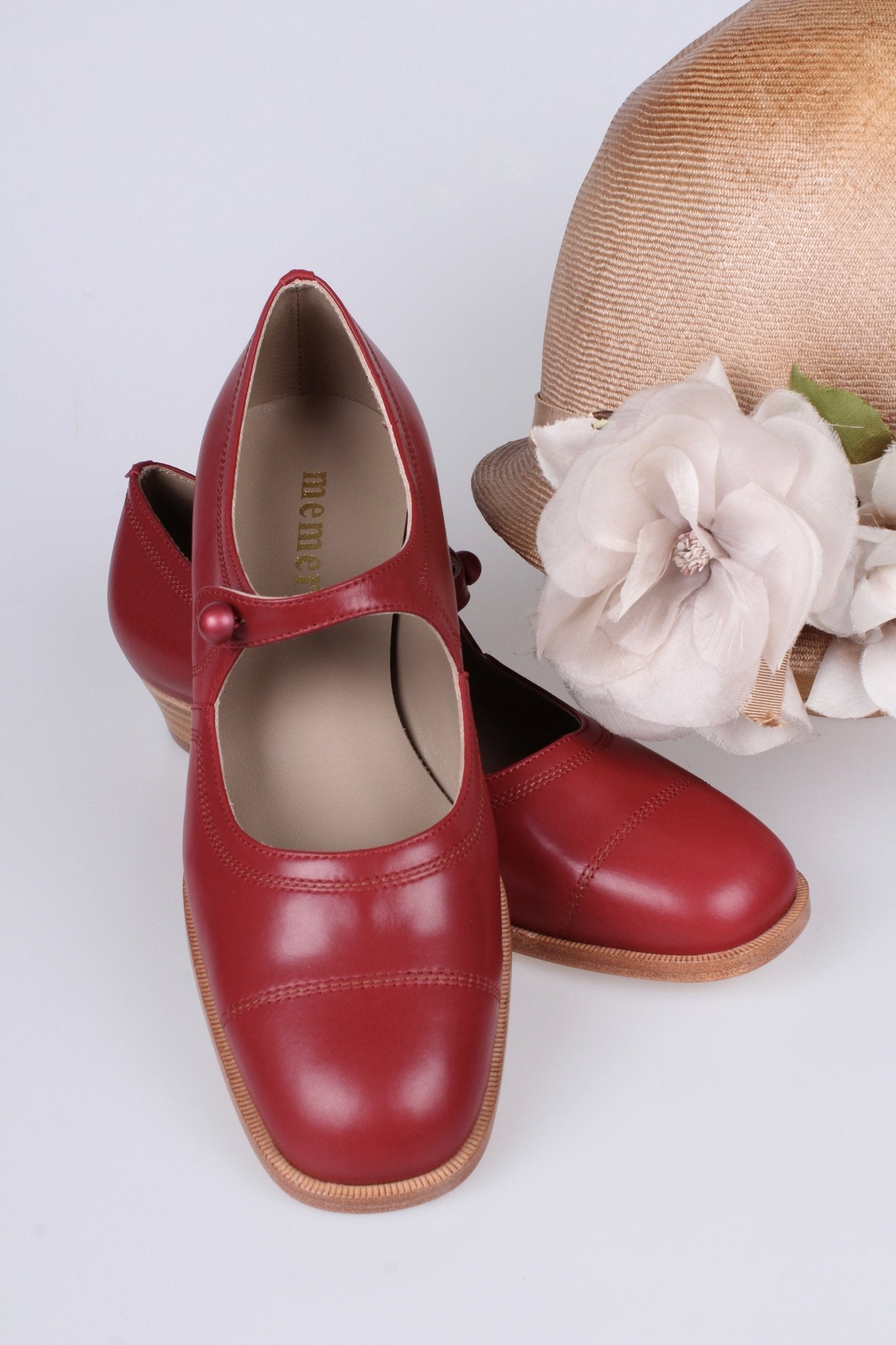 1920s everyday shoe - Red - Ruby