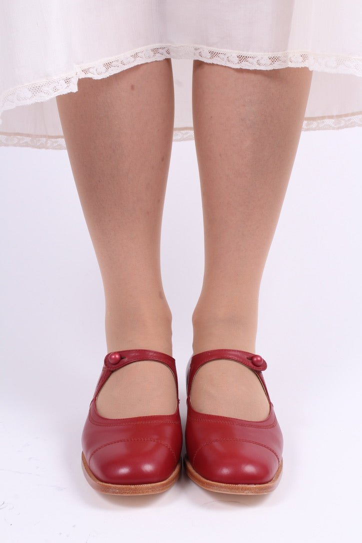 1920s everyday shoe - Red - Ruby