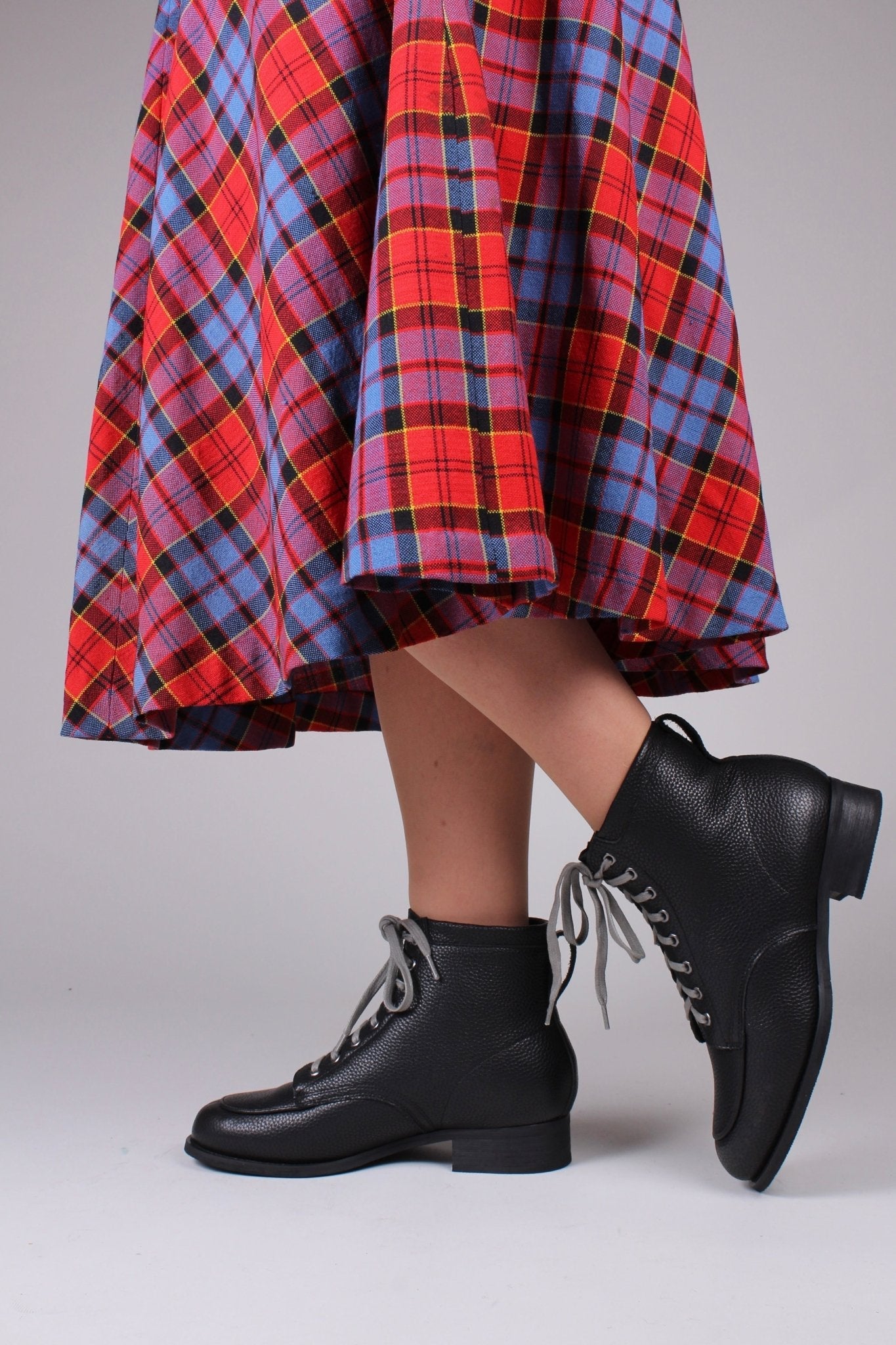 1930s and 1940s winter snow boots with Fur lining - Black - Rita